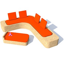 Granit sofa 3D Object | FREE Artlantis Objects Download